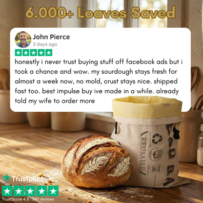 Premium 100% Cotton-Beeswax Bread Bags