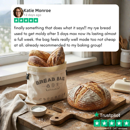 Premium 100% Cotton-Beeswax Bread Bags